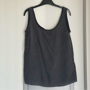 MASSIMO DUTTI Black 100% Silk Sleeveless Blouse